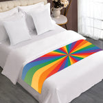LGBT Pride Rainbow Rays Print Bed Runner