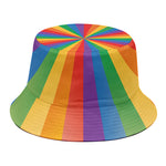 LGBT Pride Rainbow Rays Print Bucket Hat