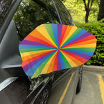 LGBT Pride Rainbow Rays Print Car Side Mirror Covers