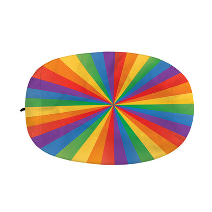 LGBT Pride Rainbow Rays Print Car Side Mirror Covers