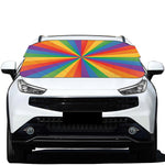LGBT Pride Rainbow Rays Print Car Windshield Snow Cover