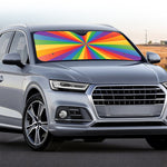LGBT Pride Rainbow Rays Print Car Windshield Sun Shade
