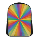 LGBT Pride Rainbow Rays Print Casual Backpack