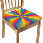 LGBT Pride Rainbow Rays Print Chair Cushion Cover