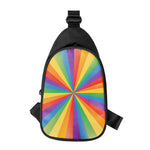 LGBT Pride Rainbow Rays Print Chest Bag