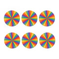 LGBT Pride Rainbow Rays Print Coaster Set
