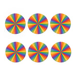 LGBT Pride Rainbow Rays Print Coaster Set