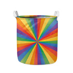 LGBT Pride Rainbow Rays Print Collapsible Laundry Basket