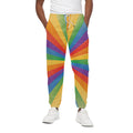 LGBT Pride Rainbow Rays Print Cotton Sweatpants