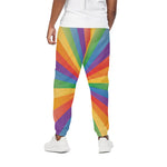 LGBT Pride Rainbow Rays Print Cotton Pants