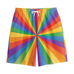 LGBT Pride Rainbow Rays Print Cotton Shorts