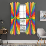 LGBT Pride Rainbow Rays Print Curtain