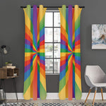 LGBT Pride Rainbow Rays Print Curtain