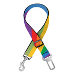 LGBT Pride Rainbow Rays Print Dog Seat Belt