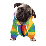 LGBT Pride Rainbow Rays Print Dog Zip Up Hoodie