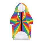 LGBT Pride Rainbow Rays Print Dog Zip Up Hoodie