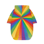 LGBT Pride Rainbow Rays Print Dog Zip Up Hoodie