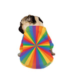 LGBT Pride Rainbow Rays Print Dog Zip Up Jacket