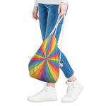 LGBT Pride Rainbow Rays Print Drawstring Bag