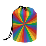 LGBT Pride Rainbow Rays Print Drawstring Makeup Bag