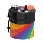 LGBT Pride Rainbow Rays Print Drawstring Makeup Bag