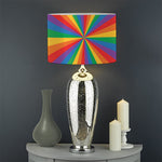 LGBT Pride Rainbow Rays Print Drum Lamp Shade