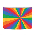 LGBT Pride Rainbow Rays Print Drum Lamp Shade