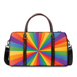 LGBT Pride Rainbow Rays Print Duffle Bag