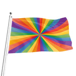 LGBT Pride Rainbow Rays Print Flag
