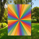 LGBT Pride Rainbow Rays Print Garden Flag