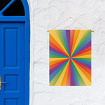 LGBT Pride Rainbow Rays Print Garden Flag