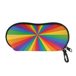 LGBT Pride Rainbow Rays Print Glasses Case