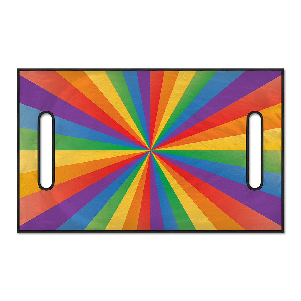 LGBT Pride Rainbow Rays Print Golf Cart Seat Cover