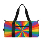 LGBT Pride Rainbow Rays Print Gym Bag