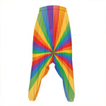 LGBT Pride Rainbow Rays Print Hammer Pants