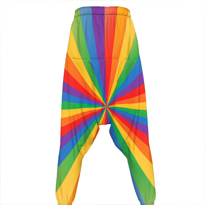 LGBT Pride Rainbow Rays Print Hammer Pants