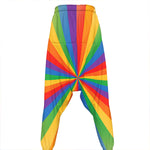 LGBT Pride Rainbow Rays Print Hammer Pants