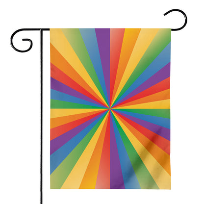 LGBT Pride Rainbow Rays Print House Flag