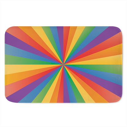 LGBT Pride Rainbow Rays Print Indoor Door Mat