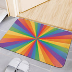 LGBT Pride Rainbow Rays Print Indoor Door Mat