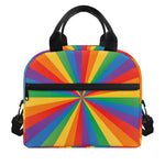 LGBT Pride Rainbow Rays Print Insulated Lunch Bag
