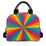 LGBT Pride Rainbow Rays Print Insulated Lunch Bag