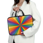 LGBT Pride Rainbow Rays Print Laptop Sleeve With Handle