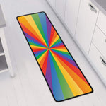 LGBT Pride Rainbow Rays Print Long Kitchen Mat