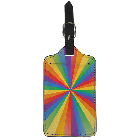 LGBT Pride Rainbow Rays Print Luggage Tag