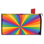 LGBT Pride Rainbow Rays Print Mailbox Cover