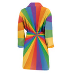 LGBT Pride Rainbow Rays Print Men's Bathrobe