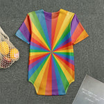 LGBT Pride Rainbow Rays Print Men's Bodysuit