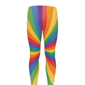 LGBT Pride Rainbow Rays Print Men's Leggings