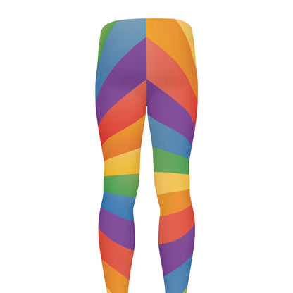 LGBT Pride Rainbow Rays Print Men's leggings